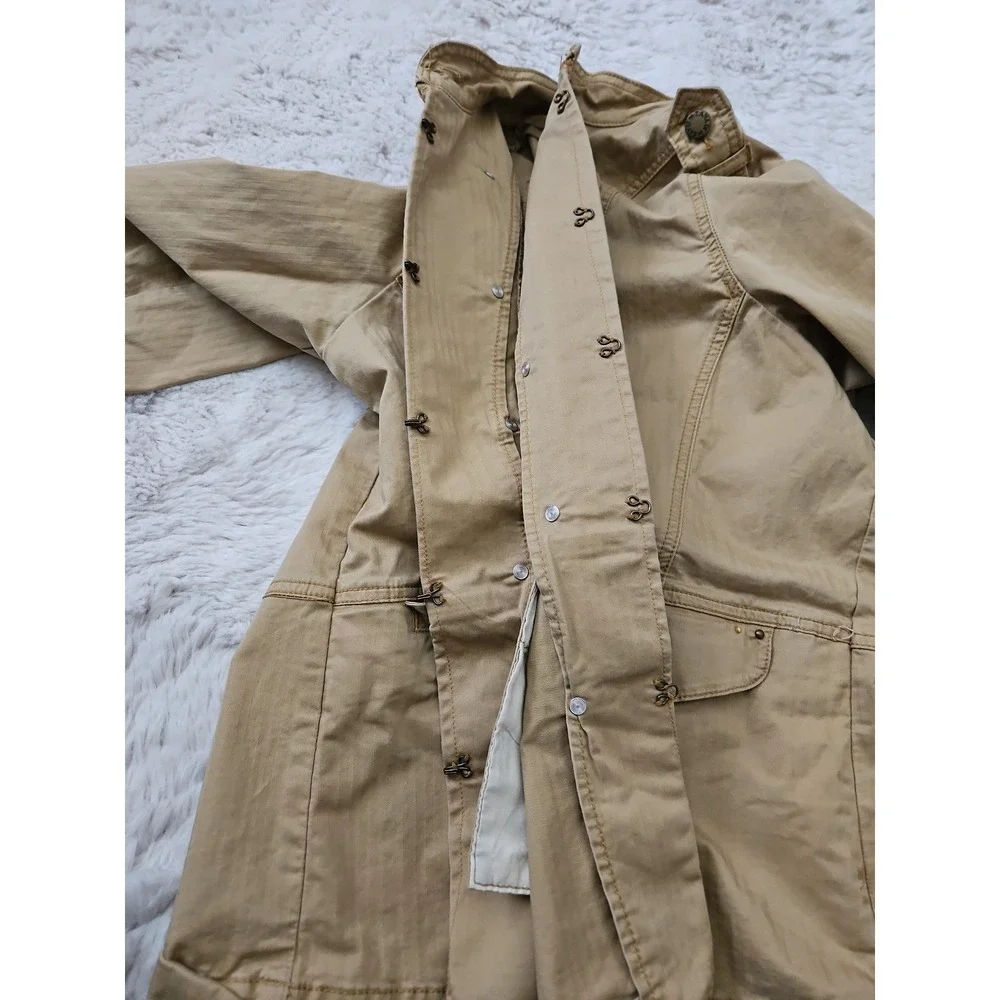 ZD Jacket Womens Plus Size 18 Khaki Tan Military Band Studded Utility Boho Chic